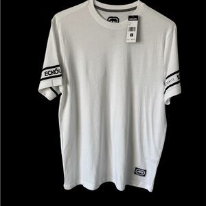 Ecko Unlimited White Short Sleeve Tee with Black Accents